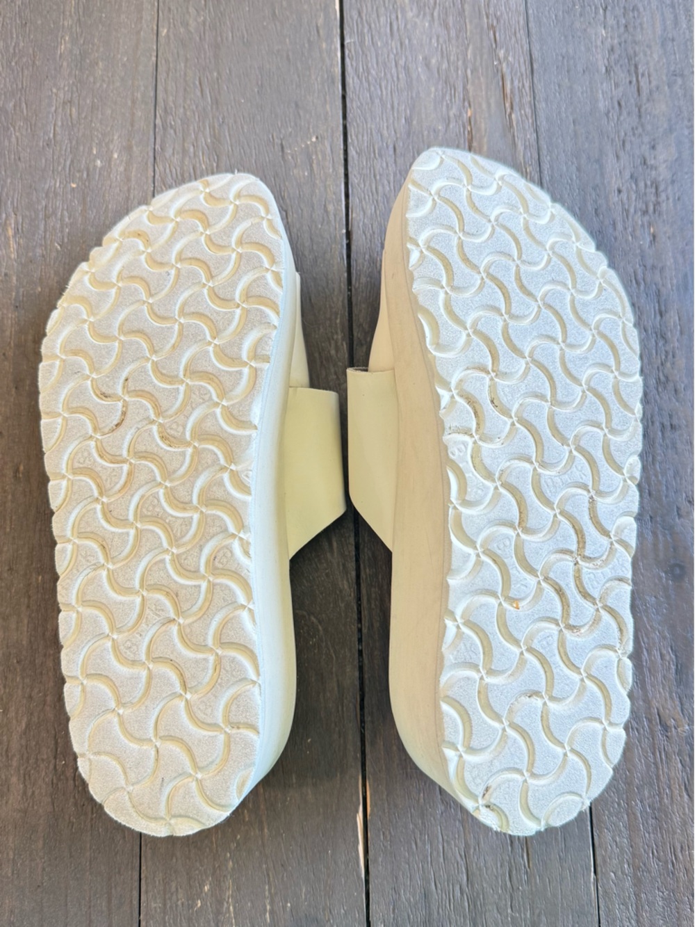 Papillio by Birkenstock Platform Sandals Neutral Cream Statement Minimal Size 37 - Picture 11 of 16